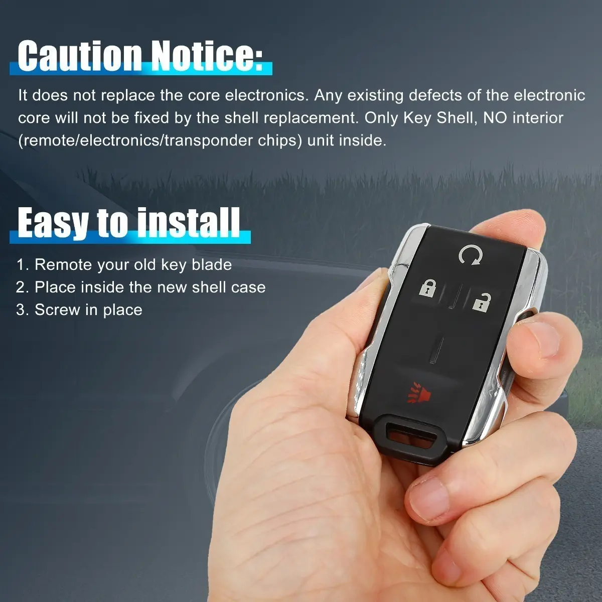 Carcasa De Llave De Control Remoto Para Chevrolet Colorado - Imagen 3